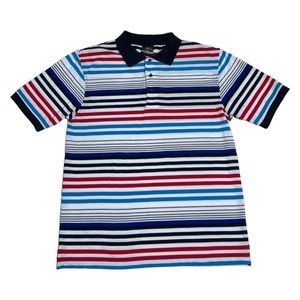 Brooklyn State Colorful Striped Shirt • Size Large/XL 🌈🖤